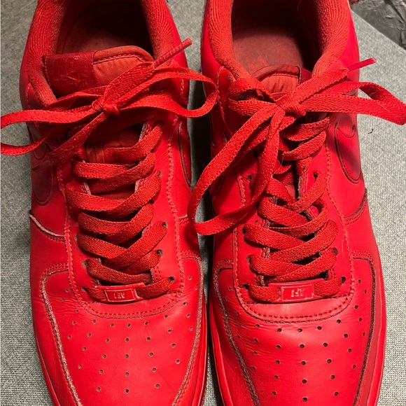 Nike Air Force ‘07 1 LV8 University Red Leather Sneakers Men’s Size 12 - Picture 6 of 8